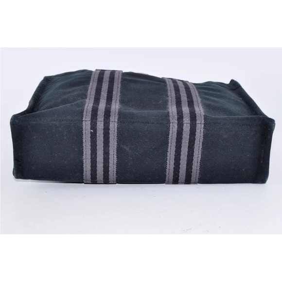 HERMES😍 Yell Line Fourre-Tout PM Toto Bag Canvas Black Gray - Picture 6 of 10